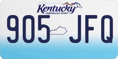 KY license plate 905JFQ