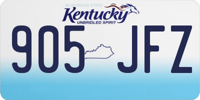 KY license plate 905JFZ