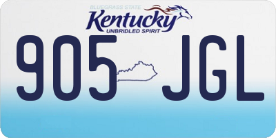 KY license plate 905JGL