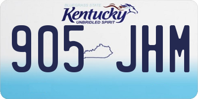 KY license plate 905JHM