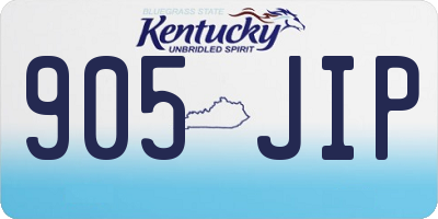 KY license plate 905JIP