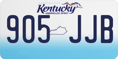 KY license plate 905JJB