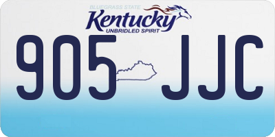 KY license plate 905JJC