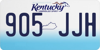 KY license plate 905JJH