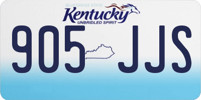 KY license plate 905JJS