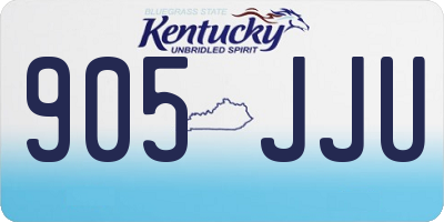 KY license plate 905JJU