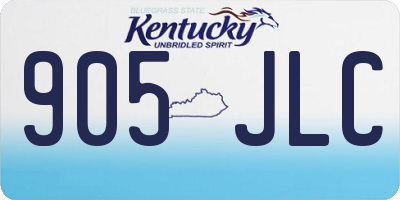 KY license plate 905JLC
