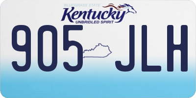 KY license plate 905JLH