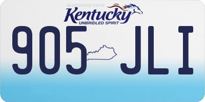 KY license plate 905JLI