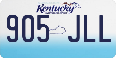 KY license plate 905JLL