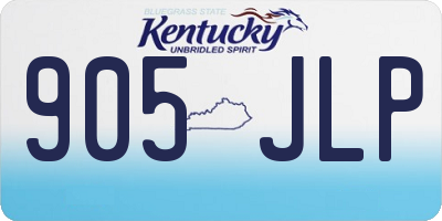 KY license plate 905JLP