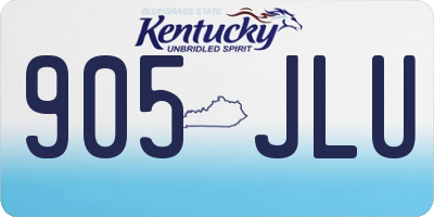 KY license plate 905JLU