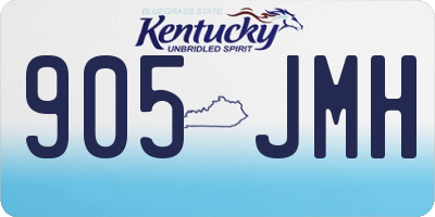 KY license plate 905JMH