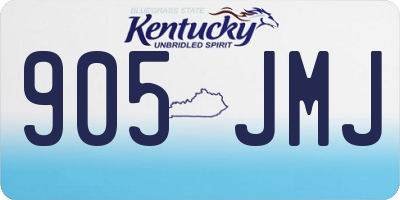 KY license plate 905JMJ