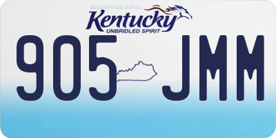 KY license plate 905JMM