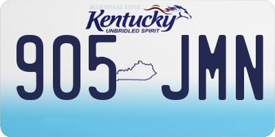 KY license plate 905JMN