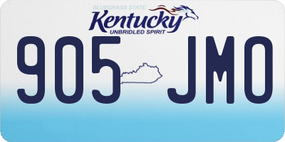 KY license plate 905JMO