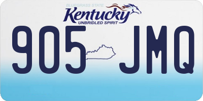 KY license plate 905JMQ