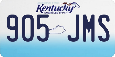 KY license plate 905JMS