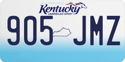 KY license plate 905JMZ