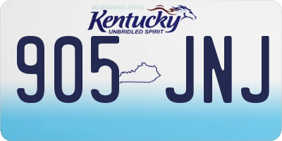 KY license plate 905JNJ