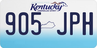 KY license plate 905JPH