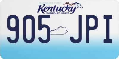 KY license plate 905JPI