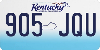 KY license plate 905JQU