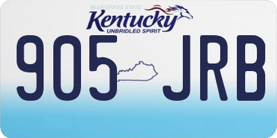 KY license plate 905JRB