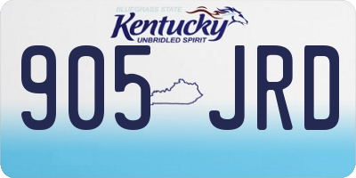 KY license plate 905JRD
