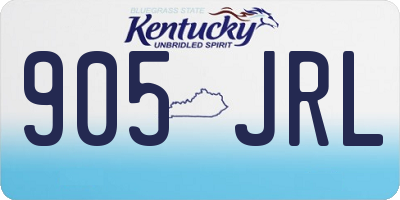 KY license plate 905JRL
