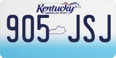 KY license plate 905JSJ