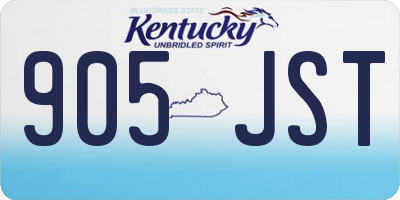 KY license plate 905JST