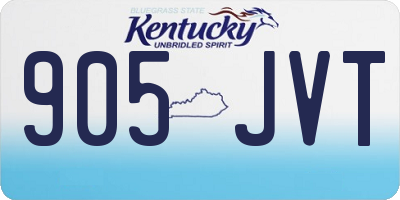 KY license plate 905JVT