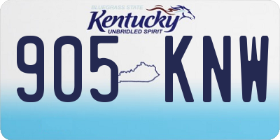 KY license plate 905KNW