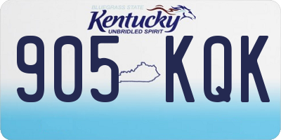 KY license plate 905KQK