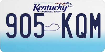 KY license plate 905KQM