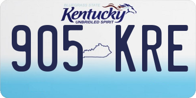 KY license plate 905KRE