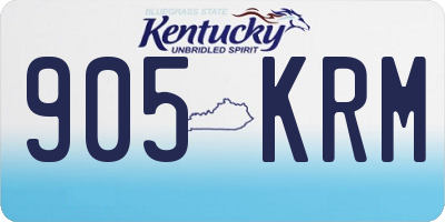 KY license plate 905KRM