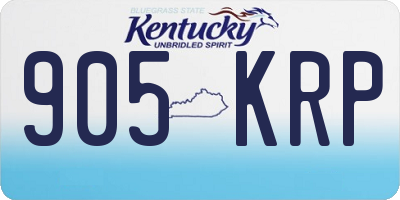 KY license plate 905KRP