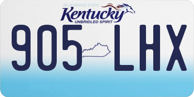 KY license plate 905LHX