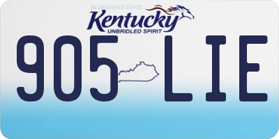 KY license plate 905LIE