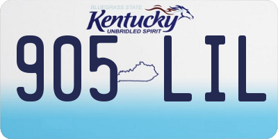 KY license plate 905LIL