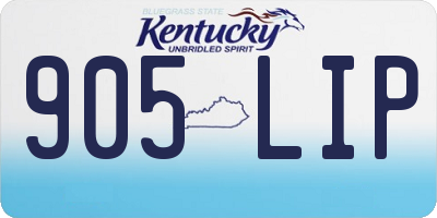 KY license plate 905LIP