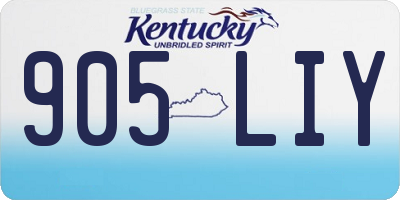 KY license plate 905LIY