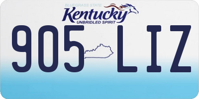 KY license plate 905LIZ