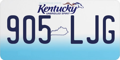 KY license plate 905LJG
