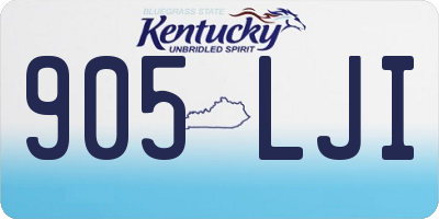 KY license plate 905LJI