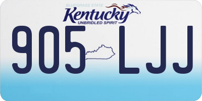 KY license plate 905LJJ