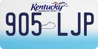 KY license plate 905LJP
